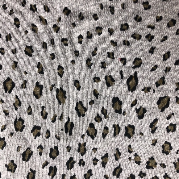 ZZ Silk Gray, Brown, Black Animal Print Silk/Cashmere Sweater Size Large - Picture 2 of 9